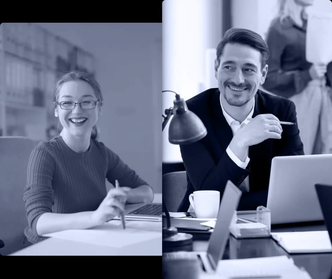 Healthy employees in the office